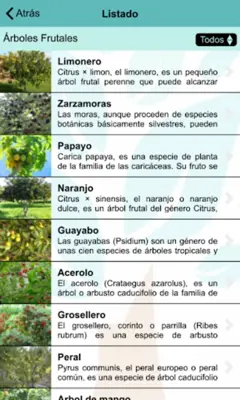 Arboles Frutales android App screenshot 2